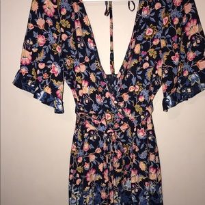 Trixxi floral blue romper